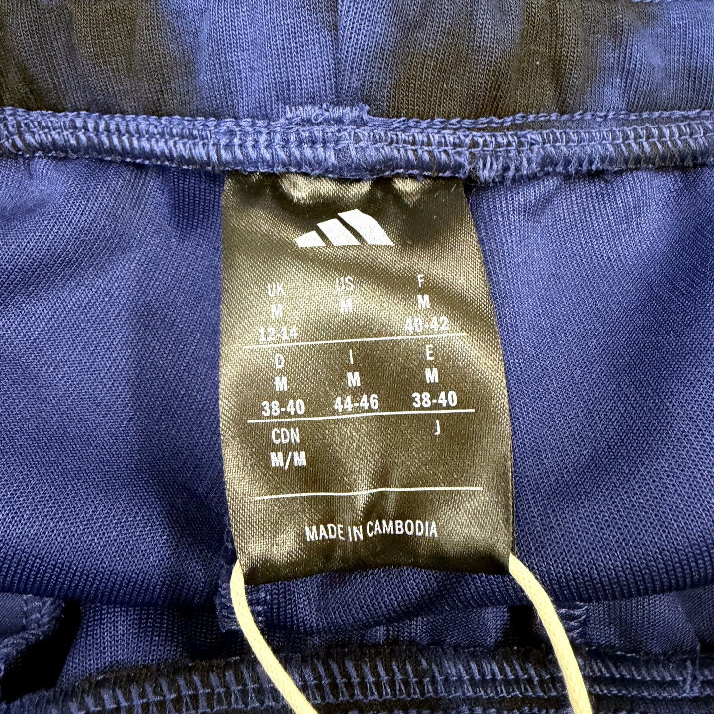 adidas Womens Wide Fit Lifestyle Shorts in Blue/Black, Medium Size NEW