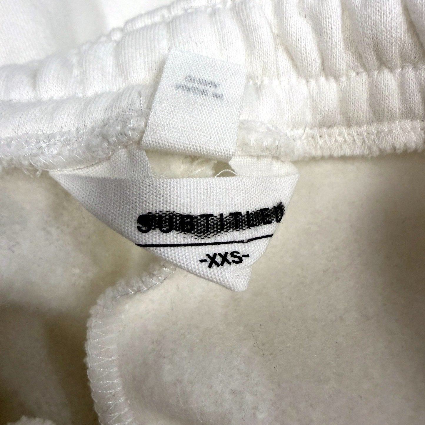 Subtitled Womens Wide Legged Fleece Joggers Casual Lounge White Size XXS NEW