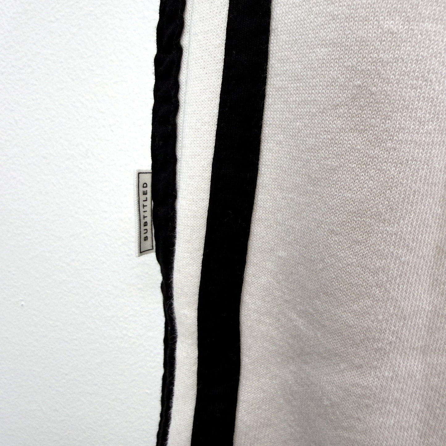 Subtitled Womens Wide Legged Fleece Joggers White Casual Lounge Pants Size M NEW