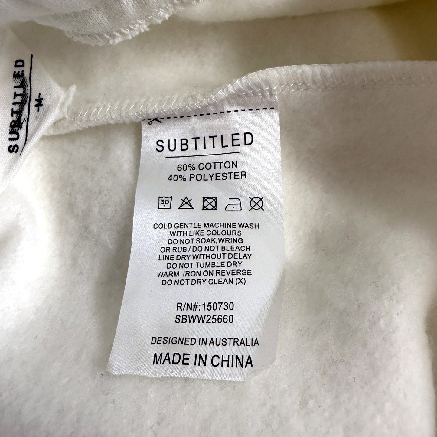 Subtitled Womens Wide Legged Fleece Joggers White Casual Lounge Pants Size M NEW