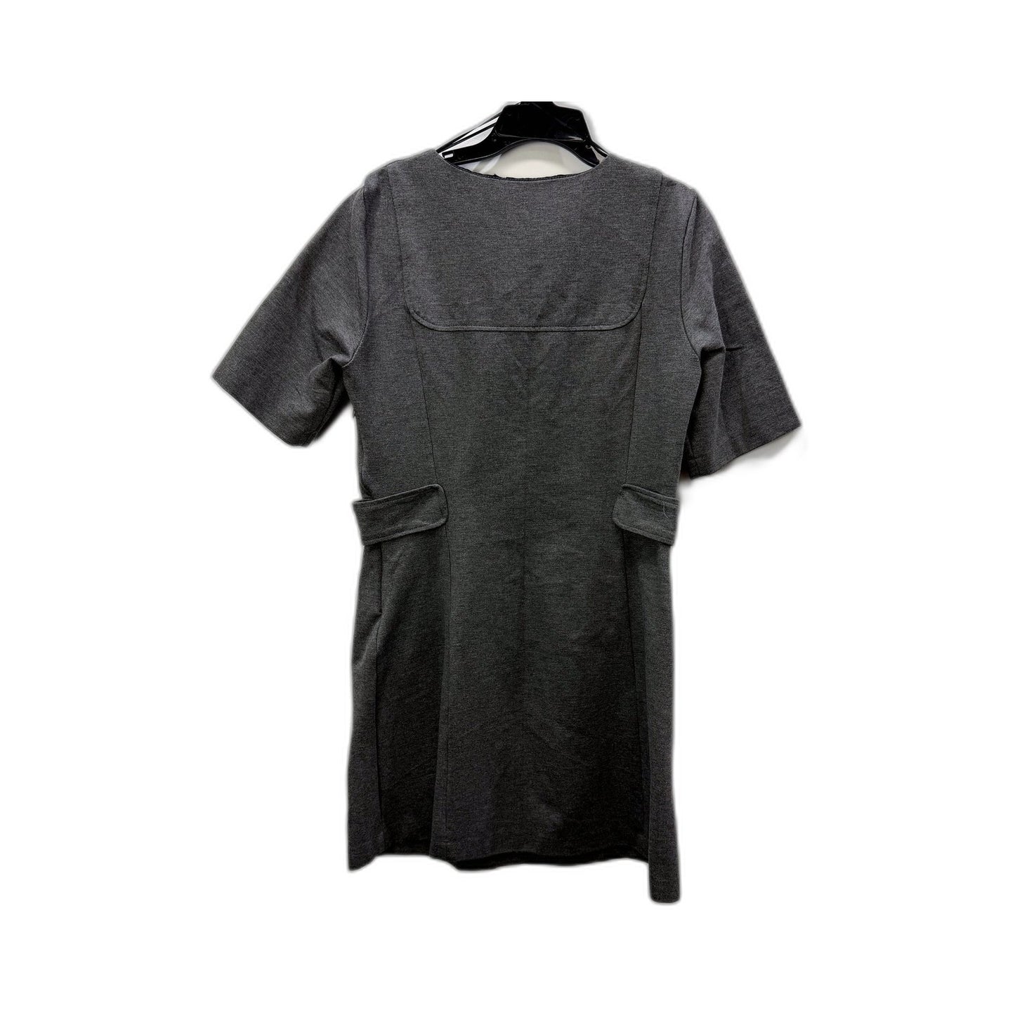 Zara Basic Womens Gray Casual Pullover Dress with Short Sleeves, Size L