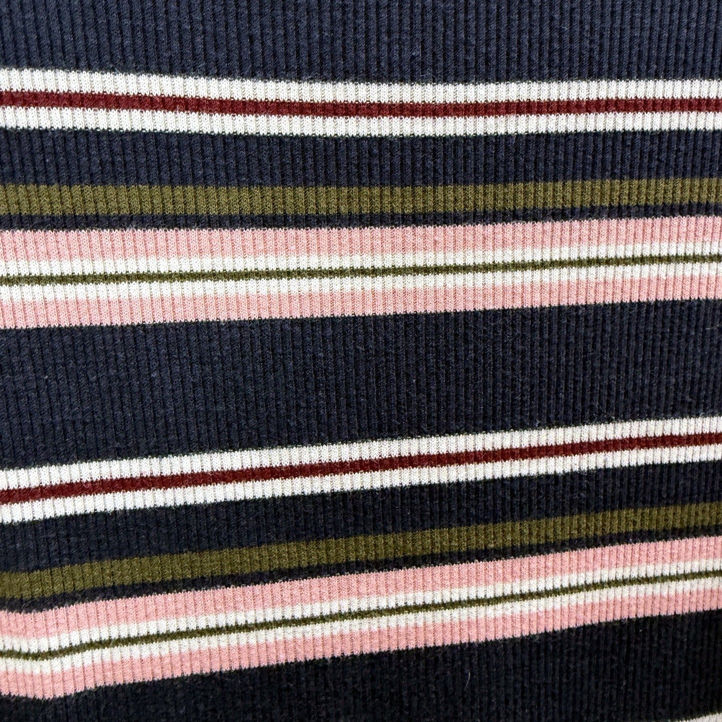 Emerson Womens Striped Knit T-Shirt Dress Multi Color Olive Size L