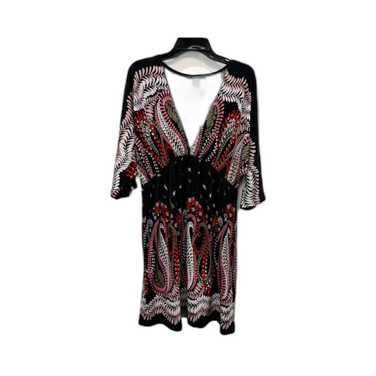 Majora Womens Patterned Midi Dress Floral Paisley Print Multi Color Size M