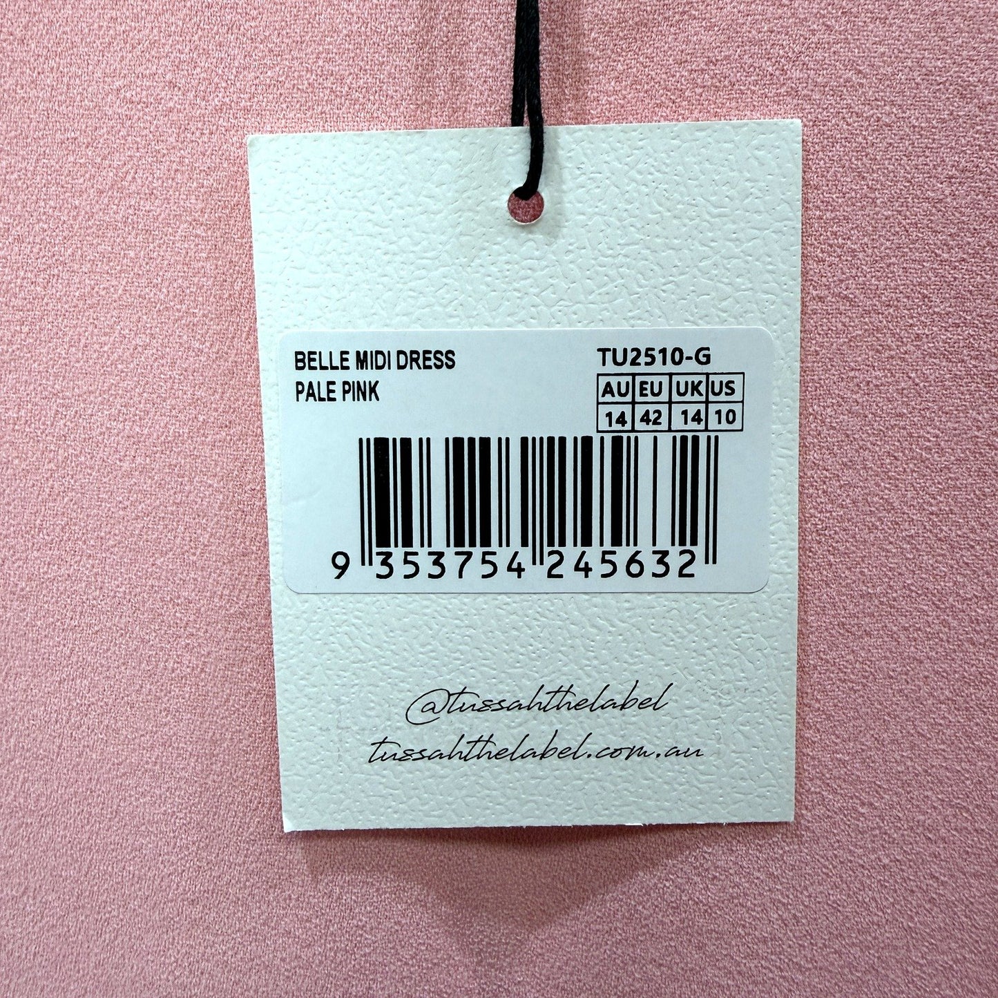 Tussah Womens Pale Pink Midi Dress Feminine Casual Lightweight Size 14 NEW