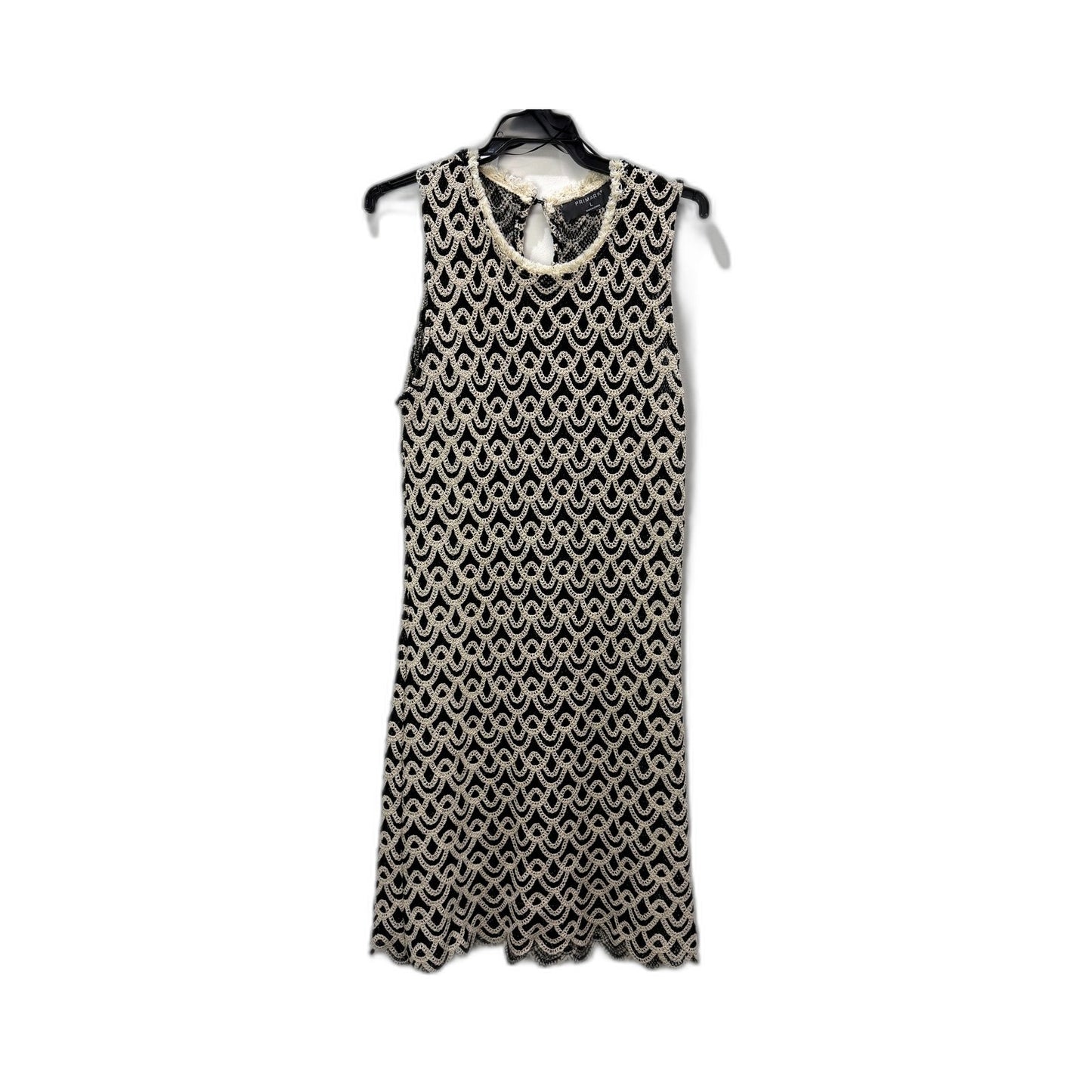 Primark Womens Lace Dress - Sleeveless, Black and Cream, Size L