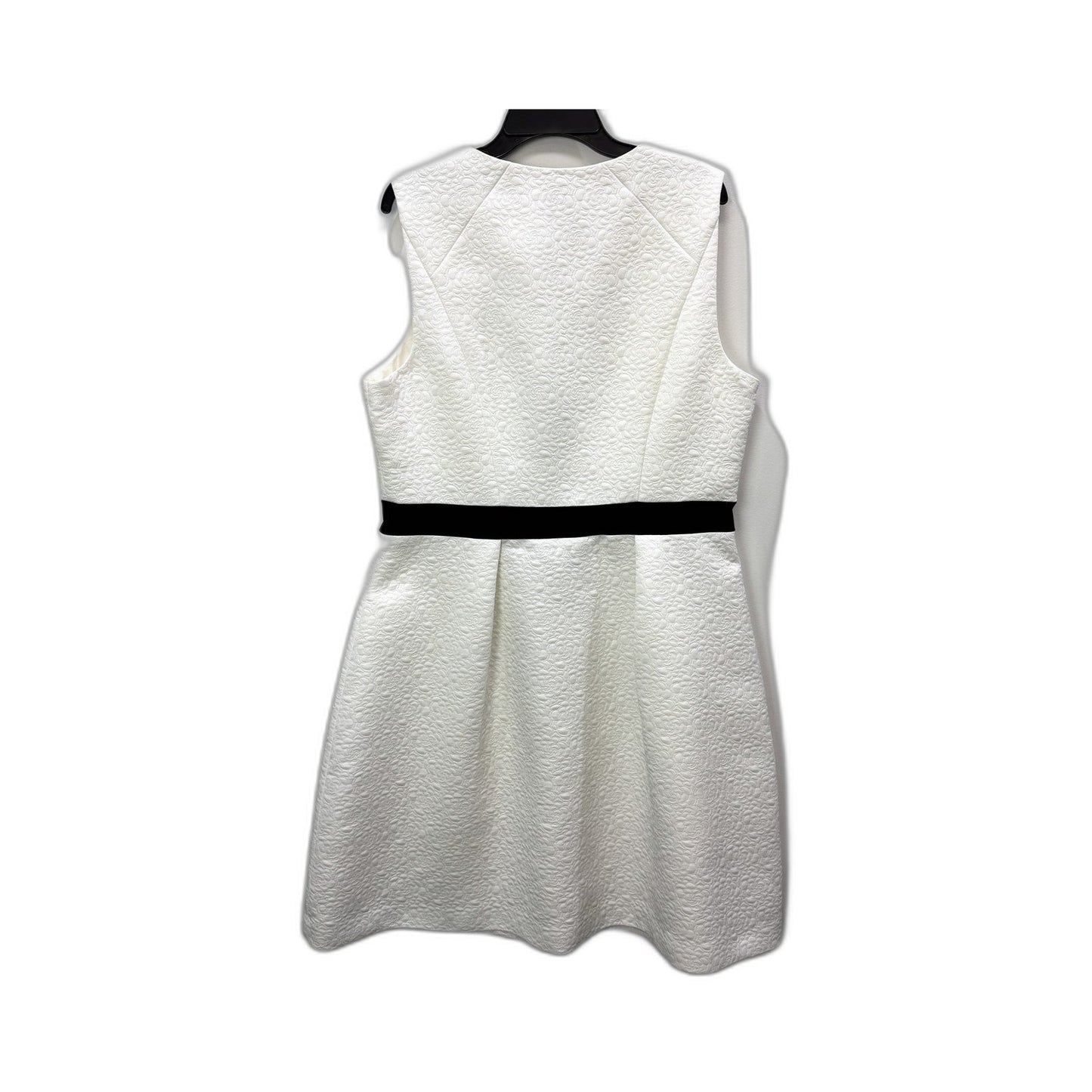 Cue City Womens Quilted Sleeveless Zipper Dress in White, Size 14 NEW