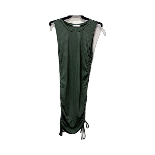 Valleygirl Womens Sleeveless Pleated Green Drawstring Dress, Size M