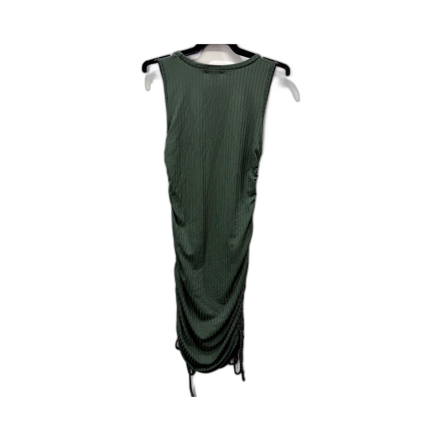 Valleygirl Womens Sleeveless Pleated Green Drawstring Dress, Size M