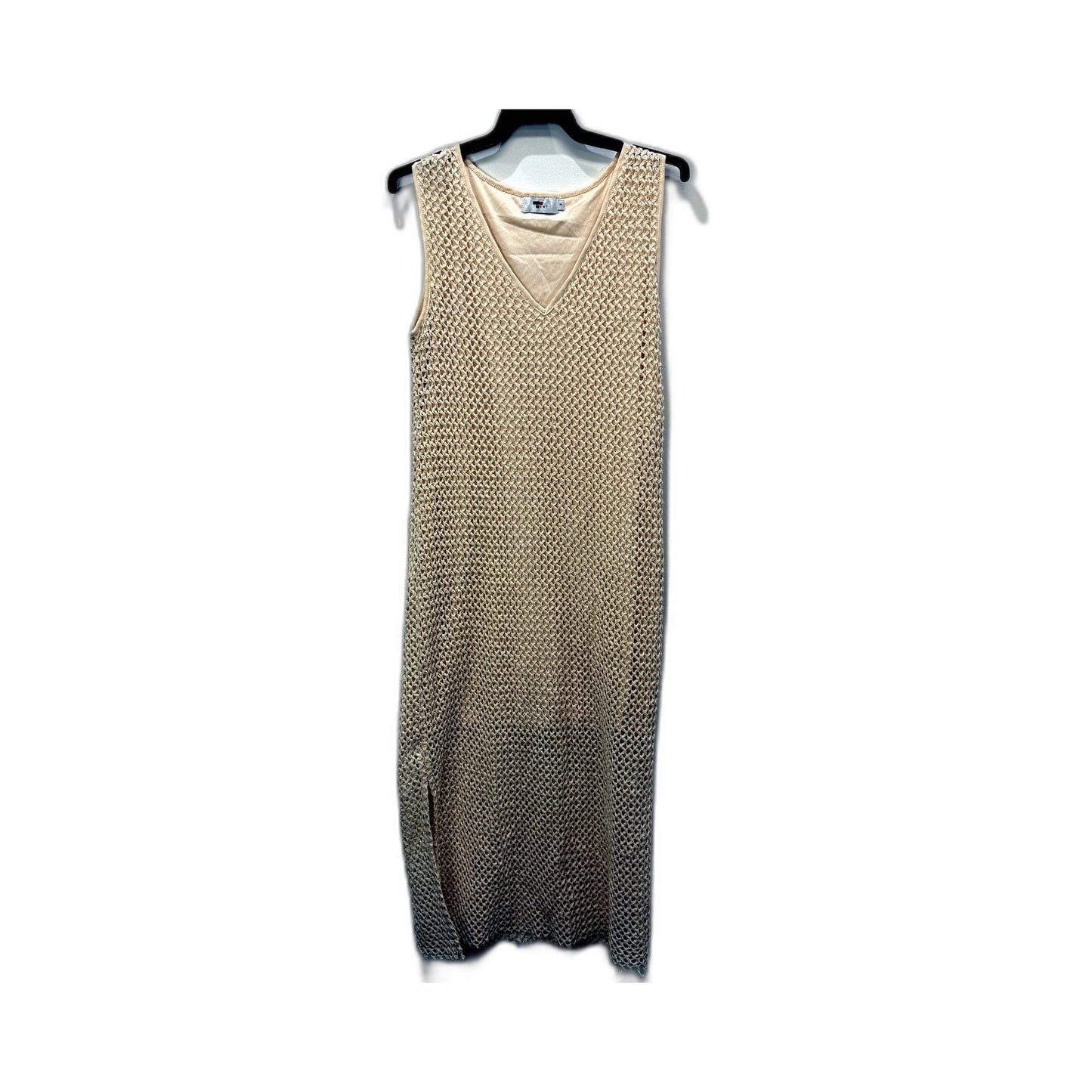 Temt Womens Sleeveless Crochet Midi Dress Casual Lightweight Cream Size M