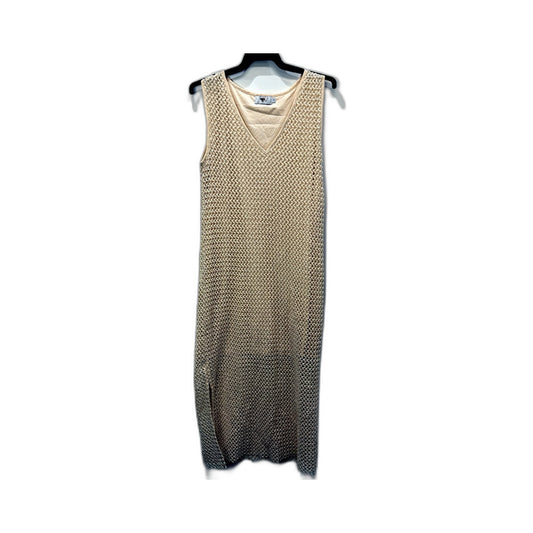 Temt Womens Sleeveless Crochet Midi Dress Casual Lightweight Cream Size M