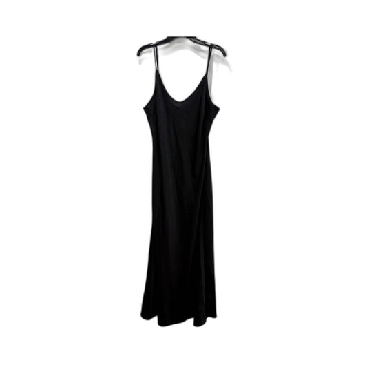 Uniqlo Womens Satin Camisole Dress Black Lightweight Sleeveless Size M NEW