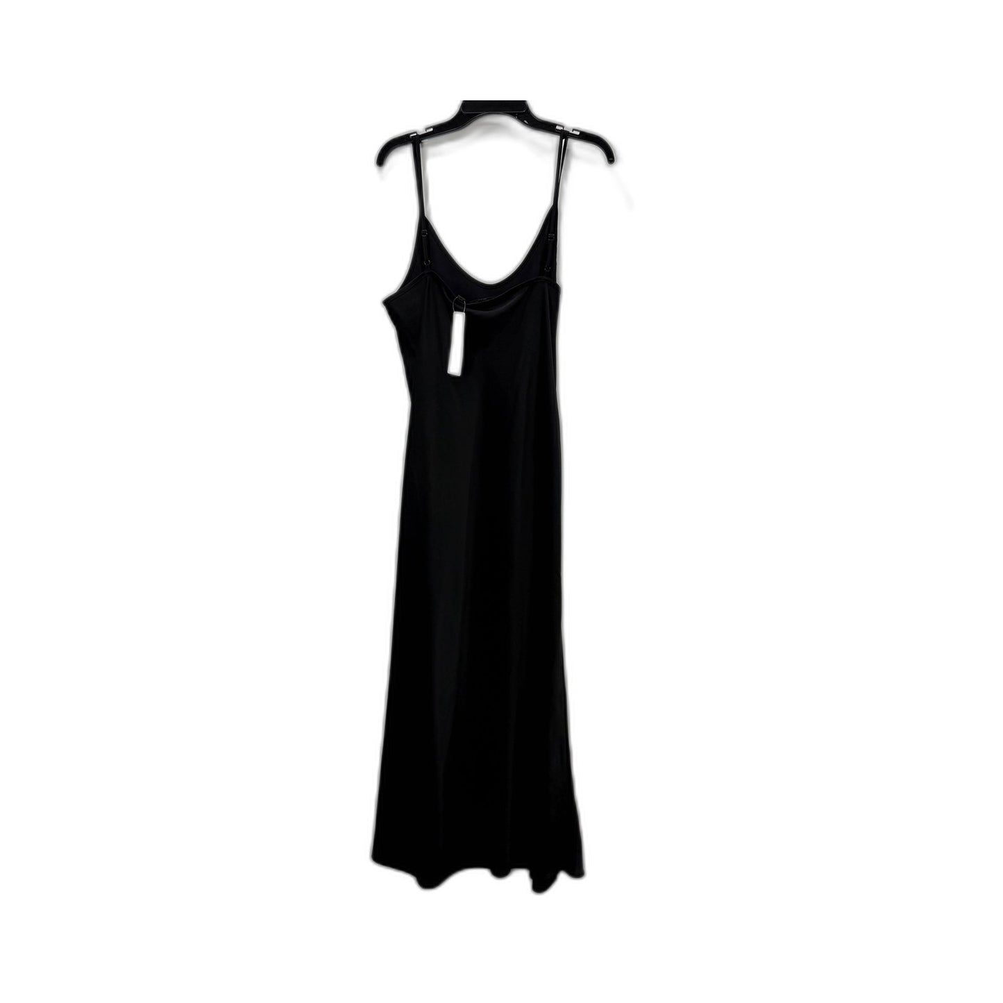 Uniqlo Womens Satin Camisole Dress Black Lightweight Sleeveless Size M NEW