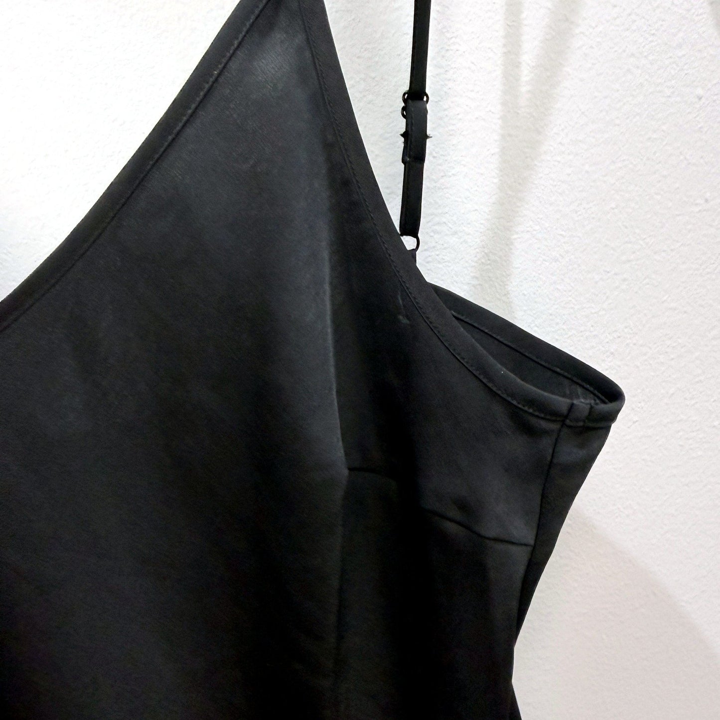 Uniqlo Womens Satin Camisole Dress Black Lightweight Sleeveless Size M NEW