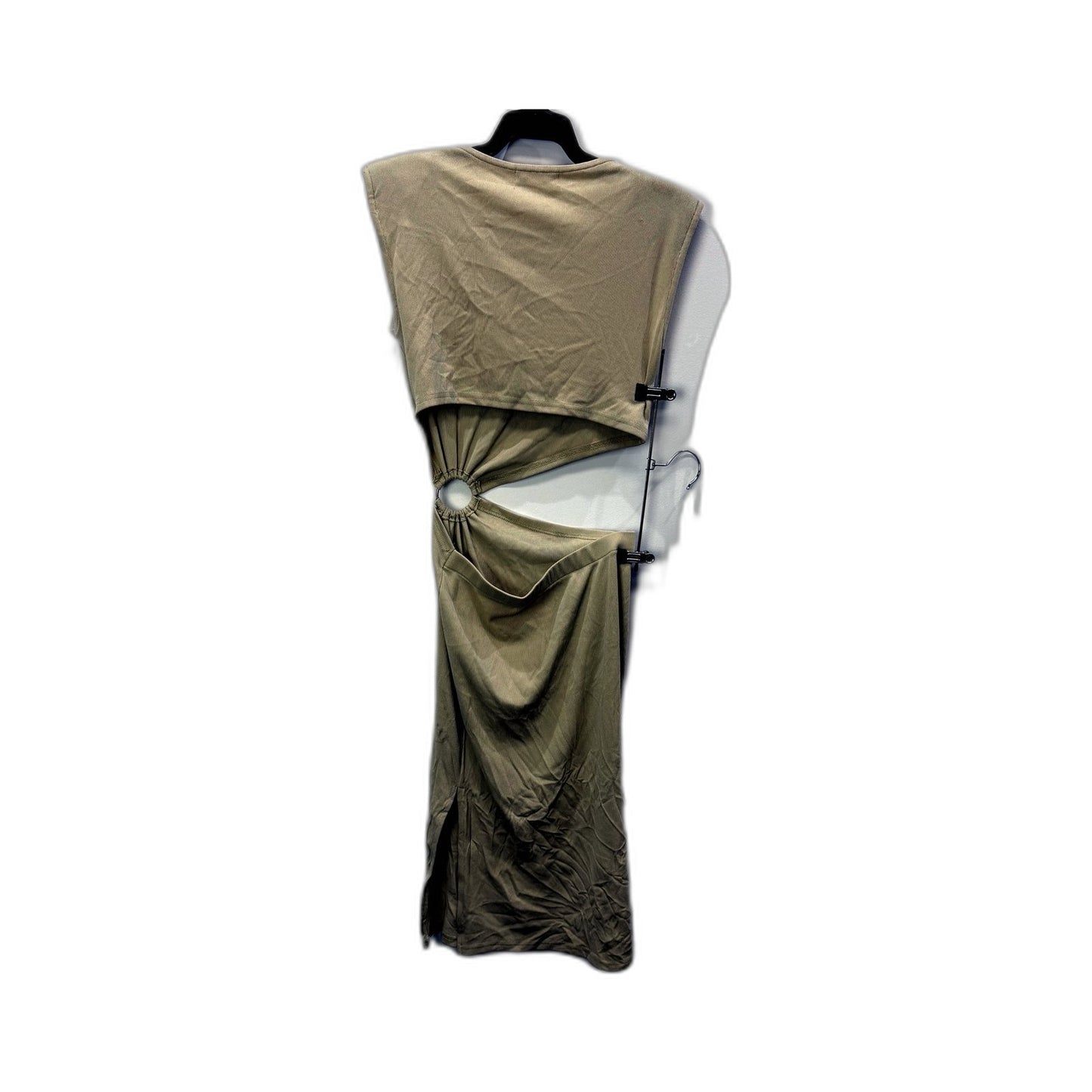 4th + Reckless Womens Beige Nude Rib Jersey Bodycon Dress Size 10 NEW