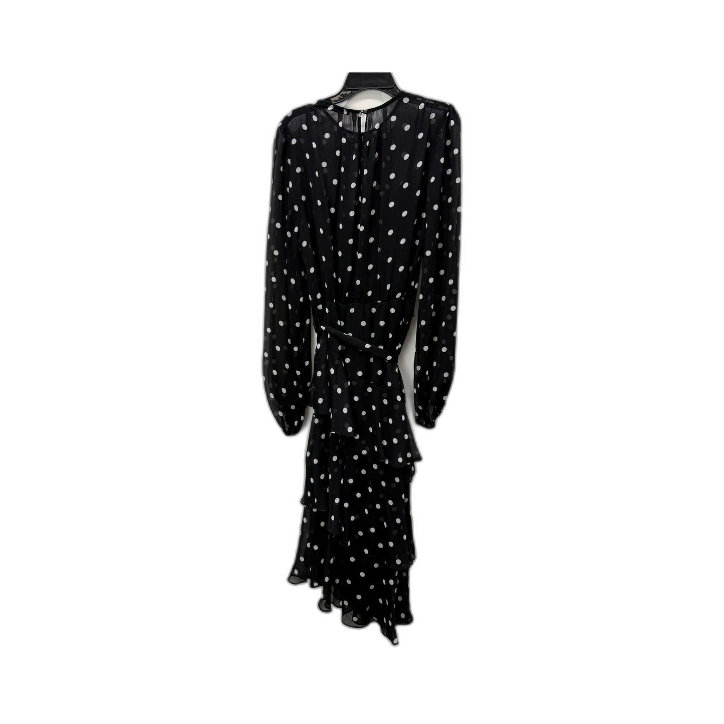 Portmans Womens Polka Dot Midi Dress Black and White Casual Feminine Size 12 NEW