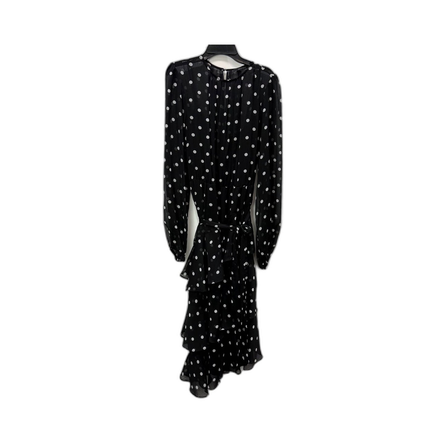 Portmans Womens Polka Dot Midi Dress Black and White Casual Feminine Size 12 NEW