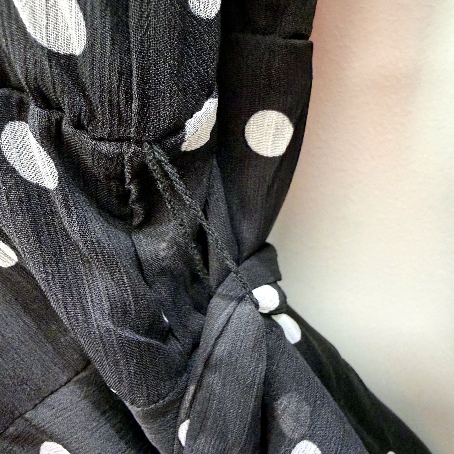 Portmans Womens Polka Dot Midi Dress Black and White Casual Feminine Size 12 NEW