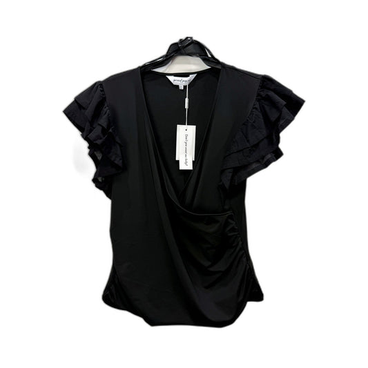 Proud Poppy Womens Ruffled Sleeve Wrap Blouse in Black, Size US 12 NEW
