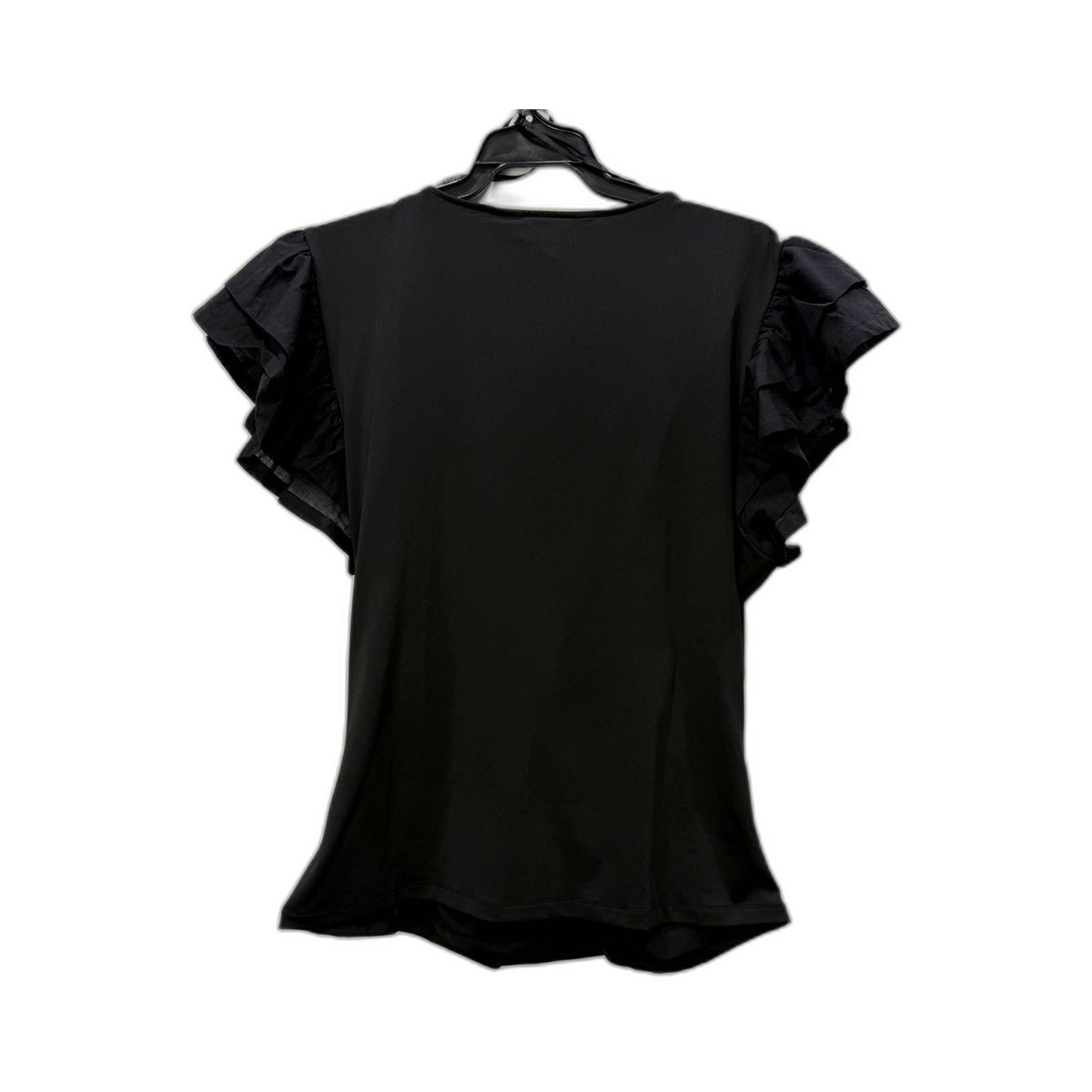 Proud Poppy Womens Ruffled Sleeve Wrap Blouse in Black, Size US 12 NEW
