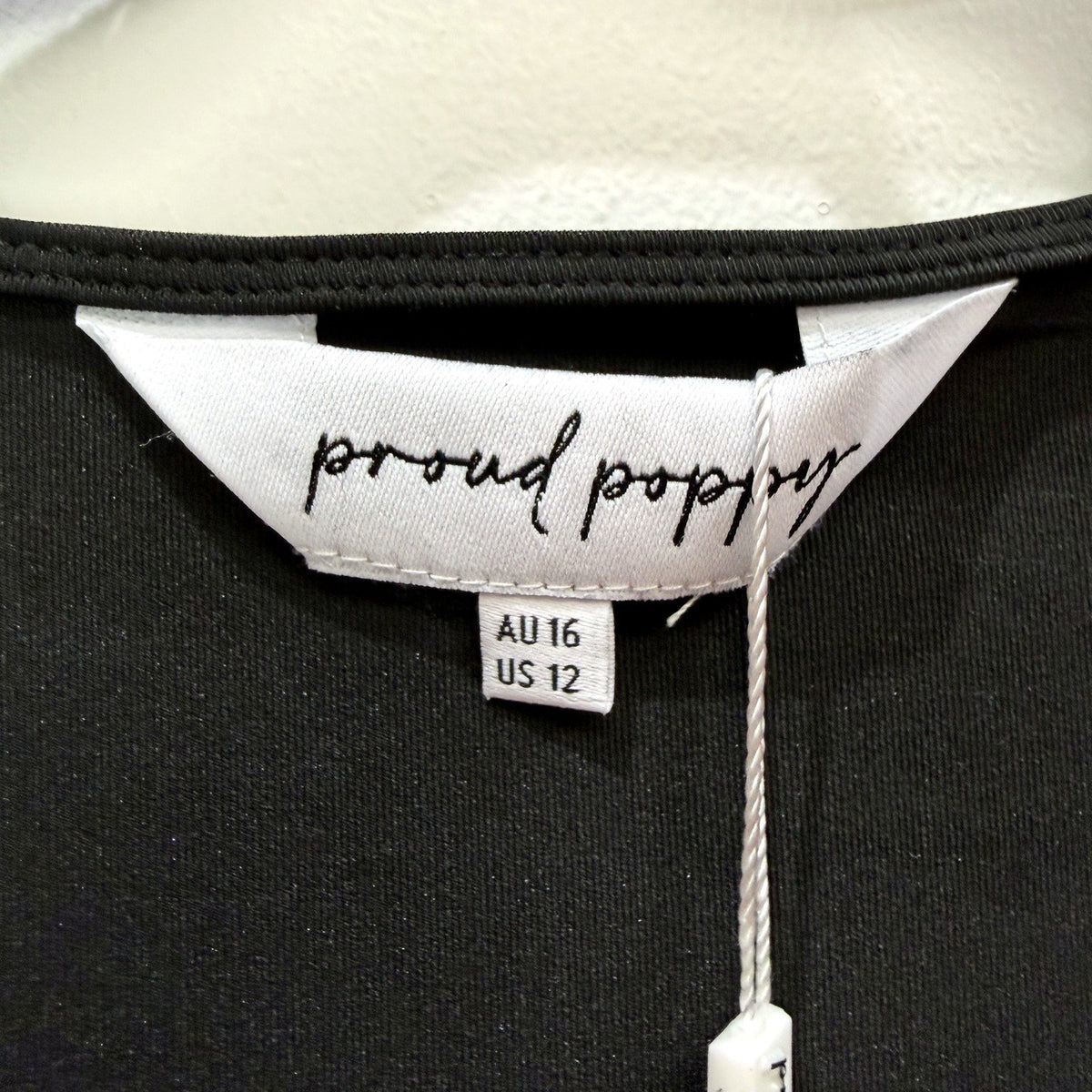 Proud Poppy Womens Ruffled Sleeve Wrap Blouse in Black, Size US 12 NEW