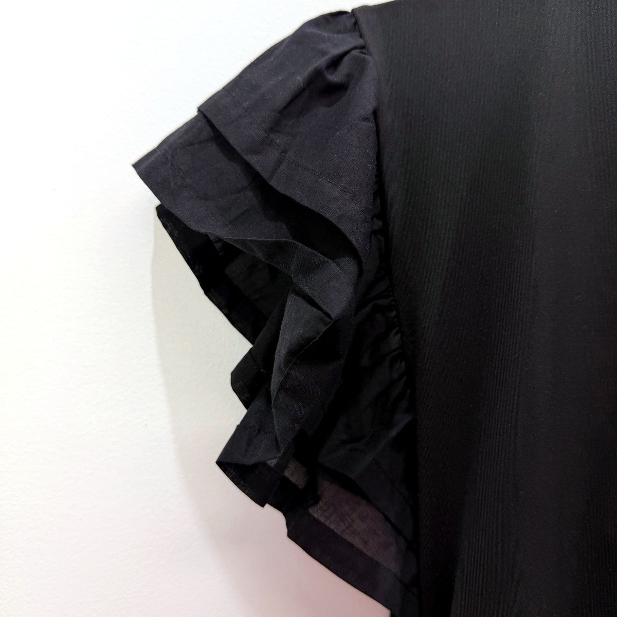 Proud Poppy Womens Ruffled Sleeve Wrap Blouse in Black, Size US 12 NEW
