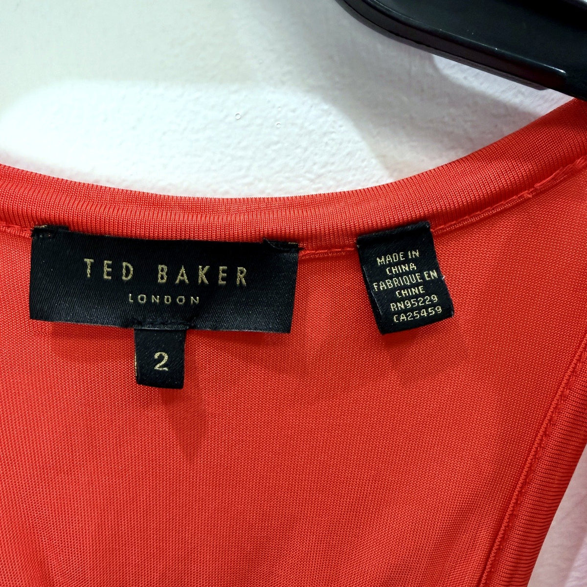 Ted Baker Womens Sleeveless Ruched Waist Red Tank Top Dress Size 2