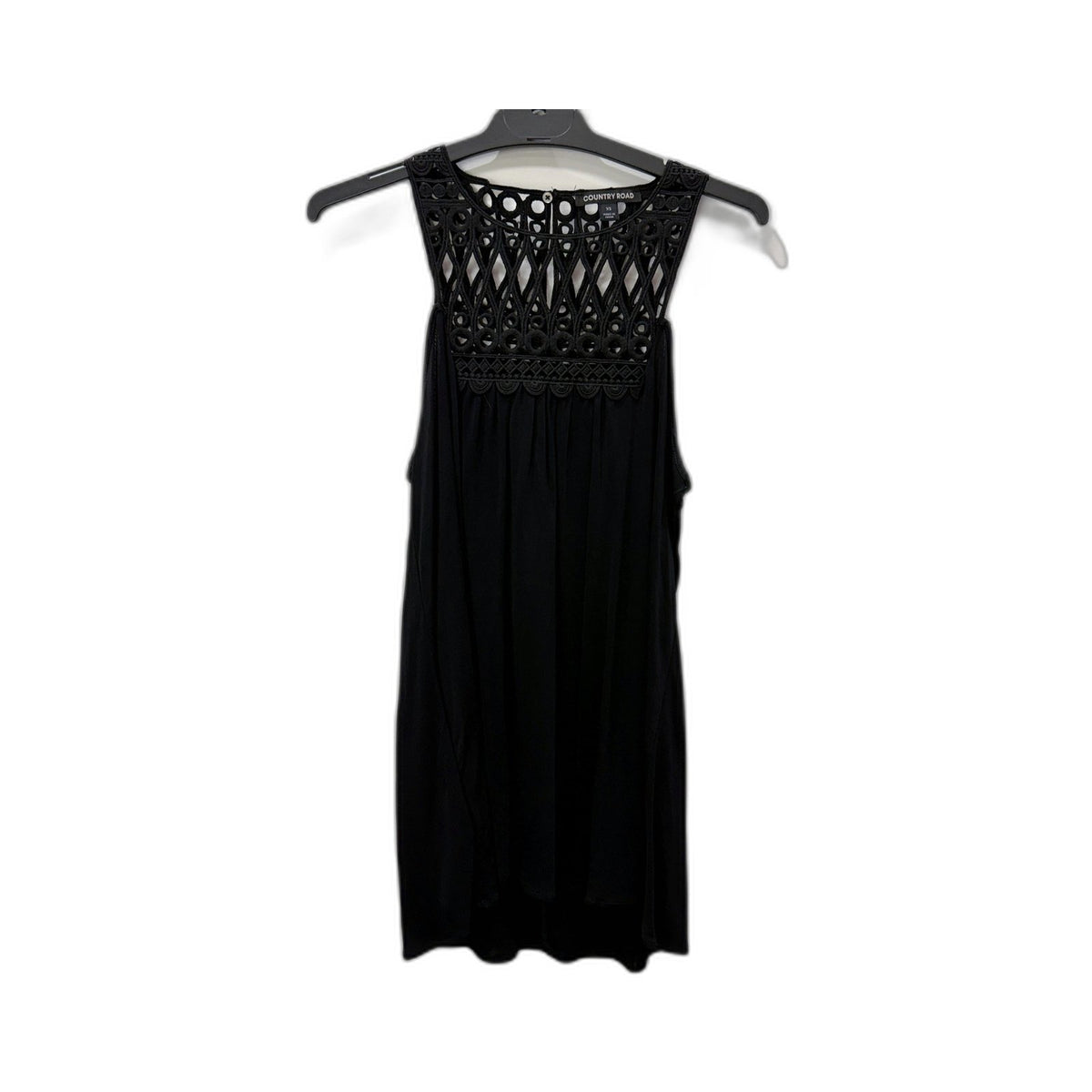 Country Road Womens Sleeveless Lace Flowy Black Dress for XS Size
