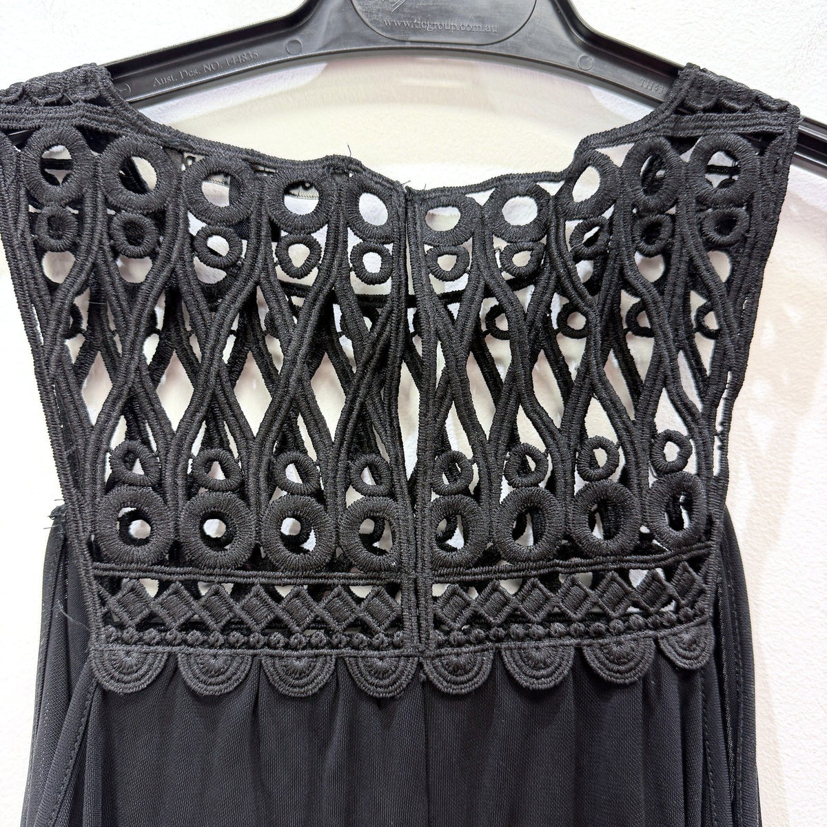Country Road Womens Sleeveless Lace Flowy Black Dress for XS Size