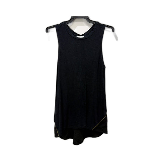 Witchery Womens Sleeveless Linen Viscose Zip Front Tank Top Black Size S