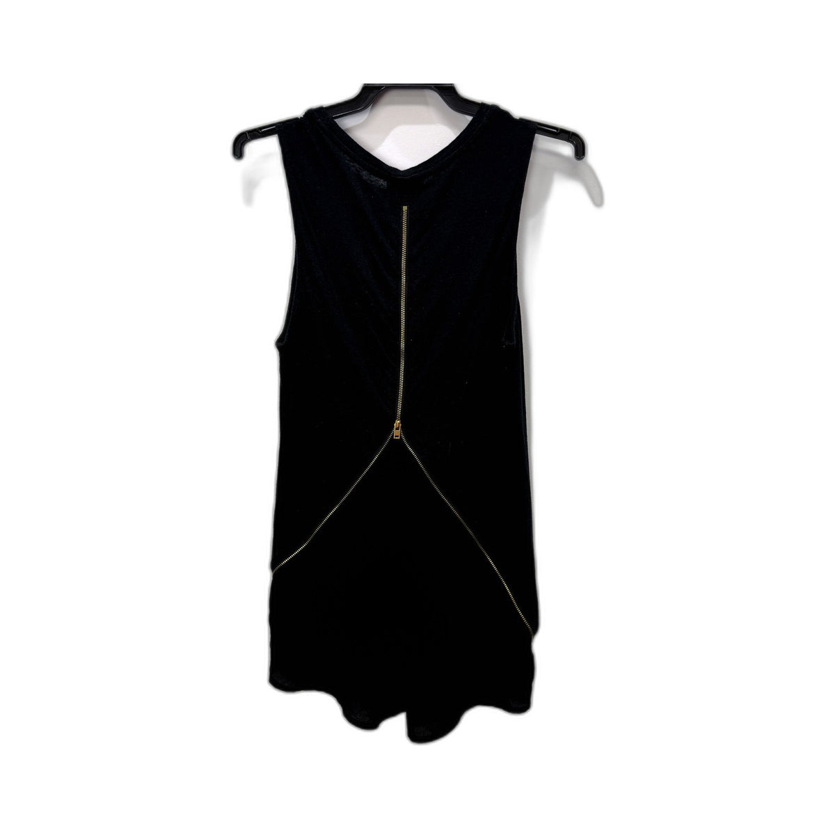 Witchery Womens Sleeveless Linen Viscose Zip Front Tank Top Black Size S