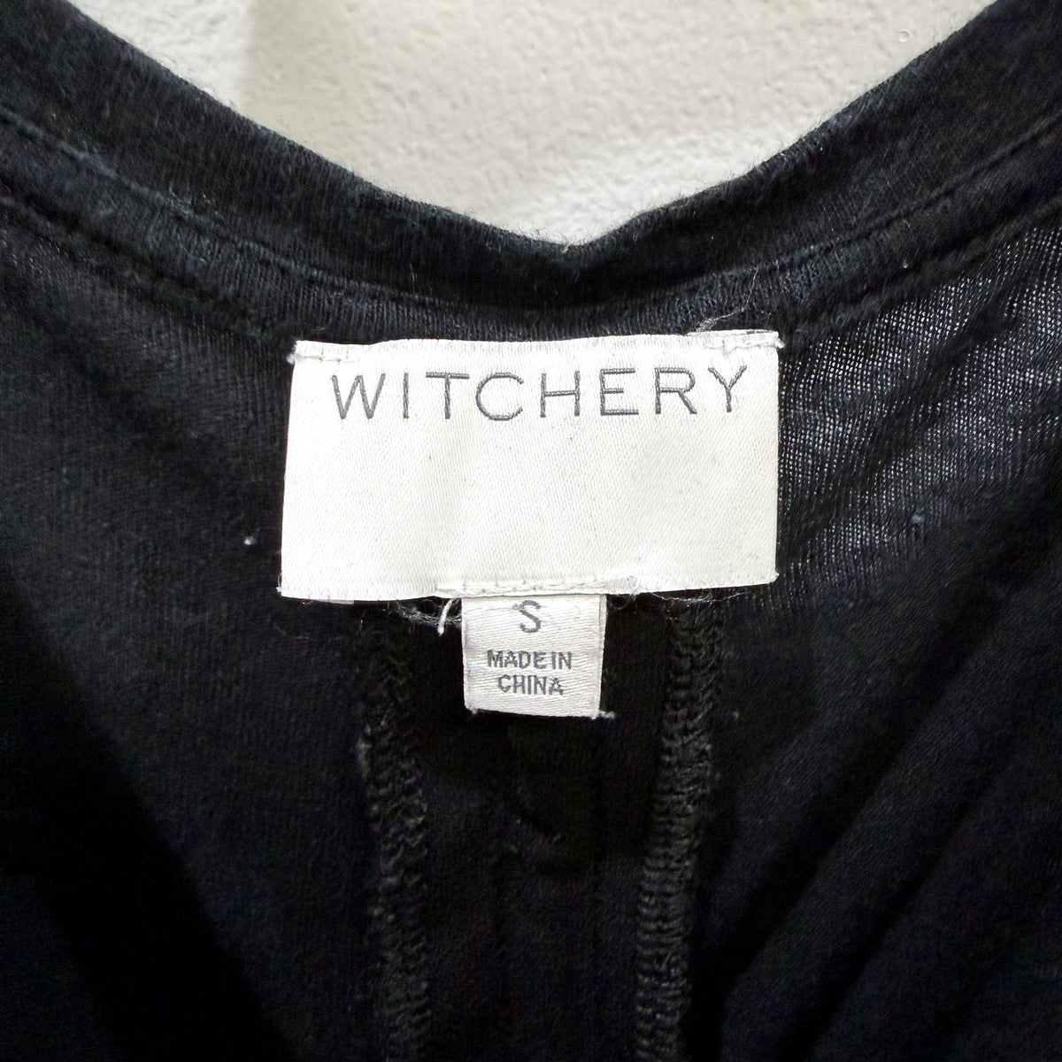 Witchery Womens Sleeveless Linen Viscose Zip Front Tank Top Black Size S