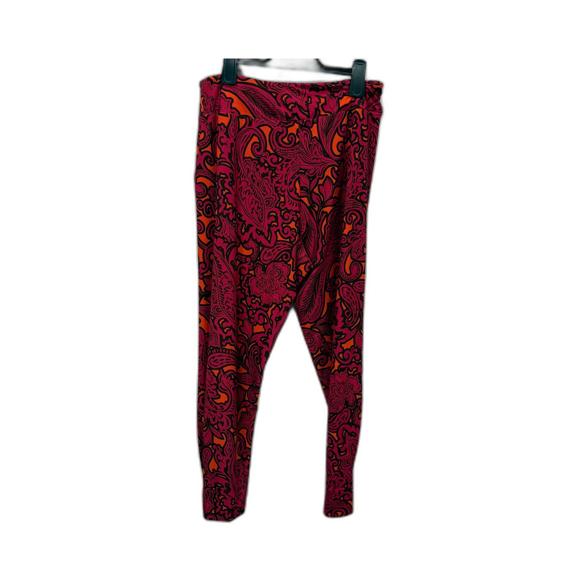 L&F Womens Paisley Print Leggings Stretchy Comfortable Soft Multi Color Size 12