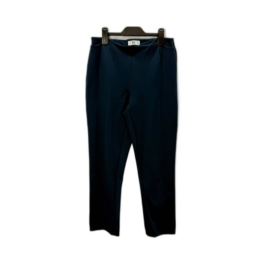 L&F Womens Navy Ponte Pants with Elastic Waist, Size 12