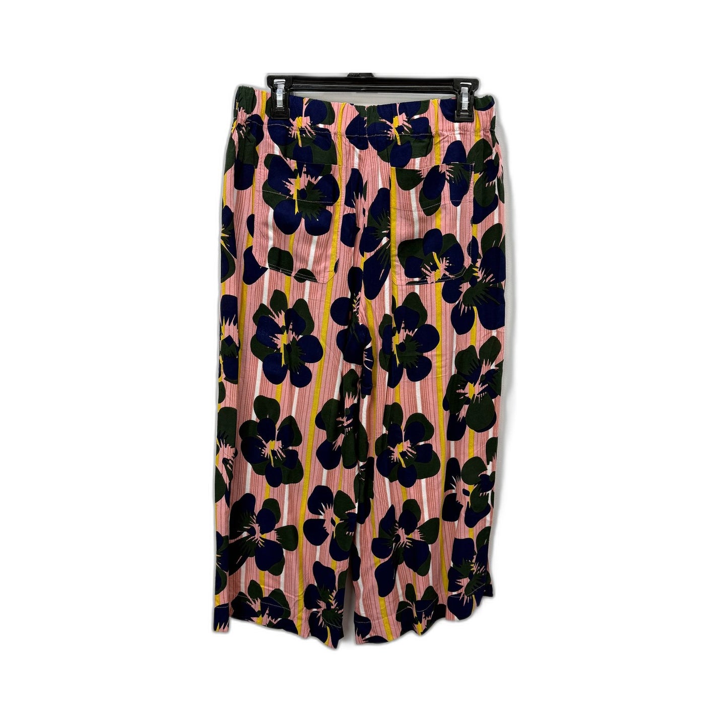 Ellis & Dewey Womens Floral Print Pleated Culottes Drawstring Loose Pants NEW