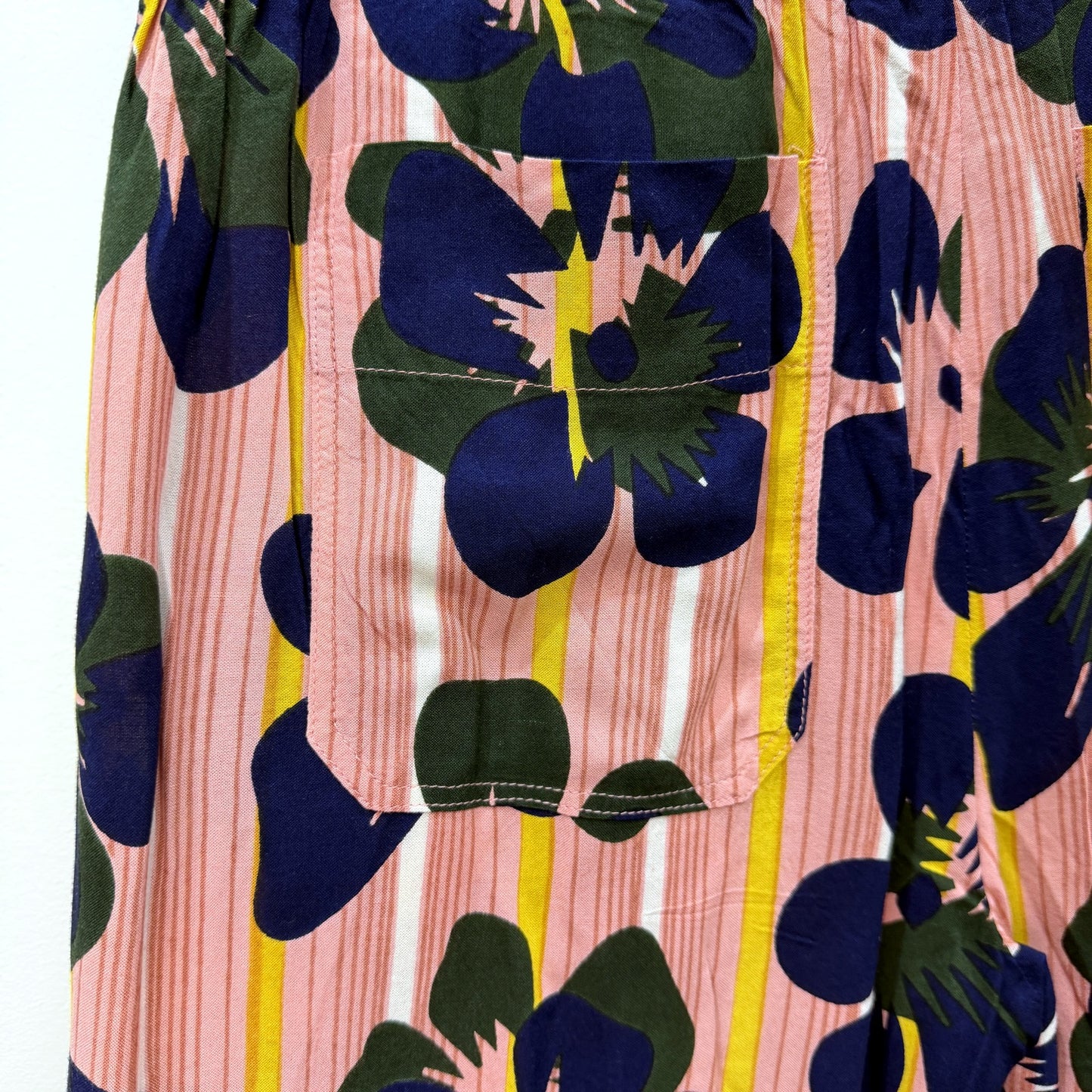 Ellis & Dewey Womens Floral Print Pleated Culottes Drawstring Loose Pants NEW