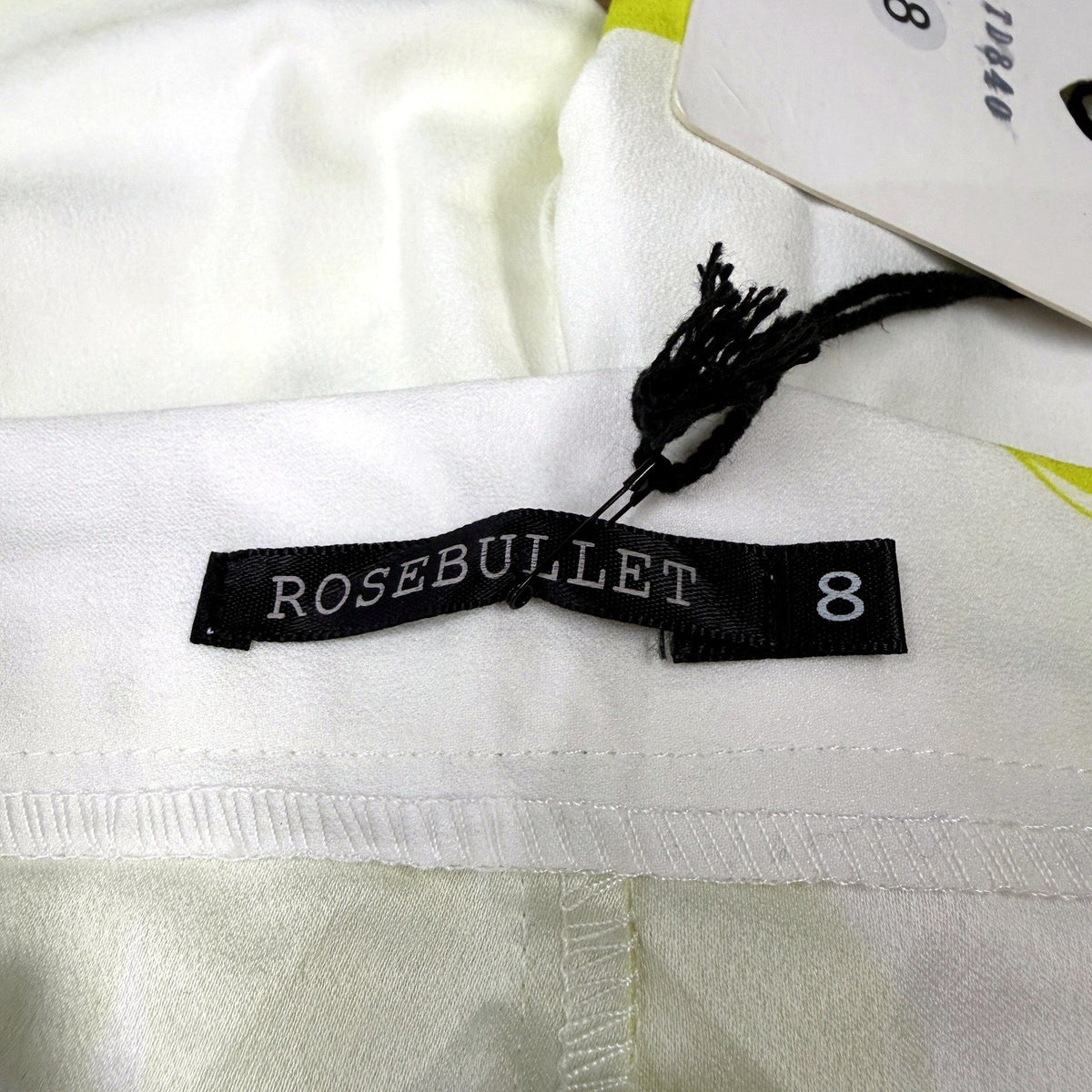 Rosebullet Womens Floral Print Pants Elastic Waist Multi Color Size 8 NEW