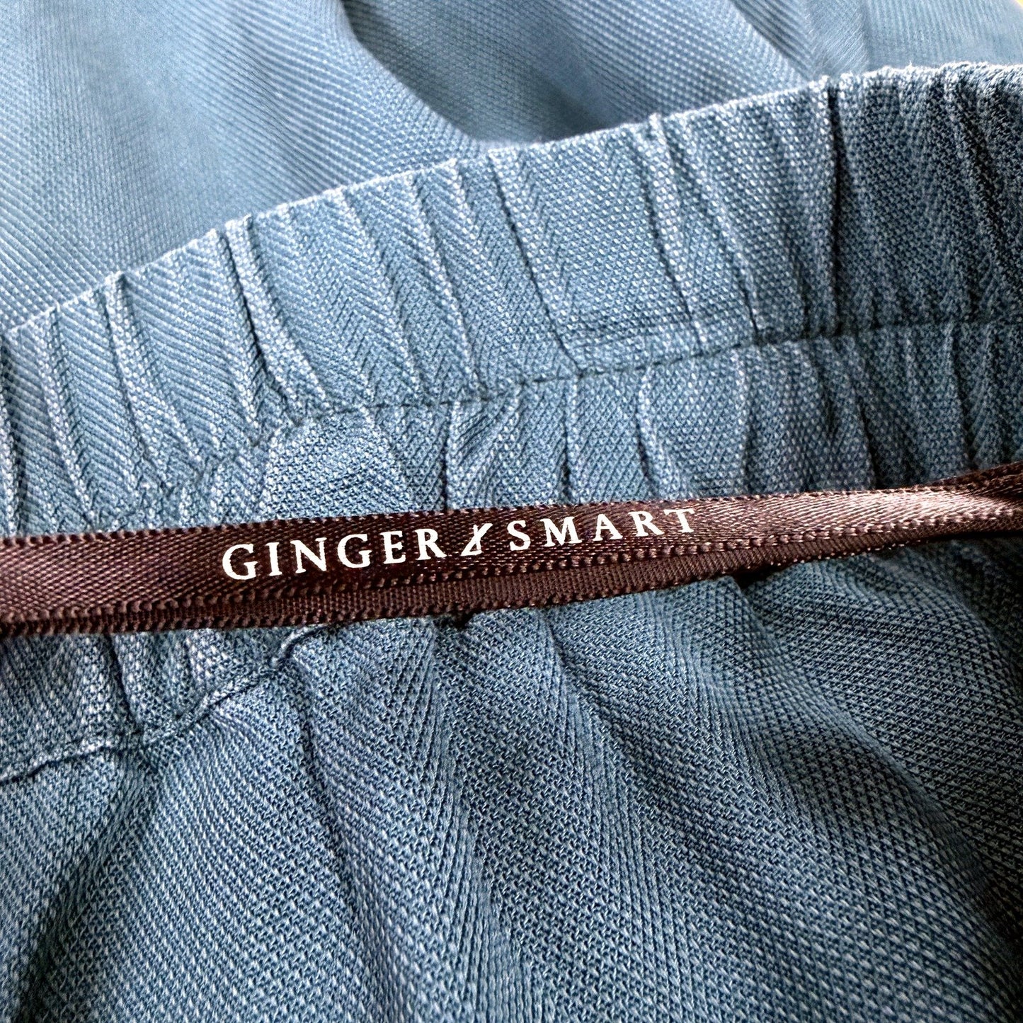 Ginger Smart Womens Drawstring Pants Teal Sustainable Eco-Friendly Size 16