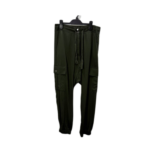 Decjuba Womens Soft Cotton Cargo Jogger Pants in Mossgreen, Size 10 NEW