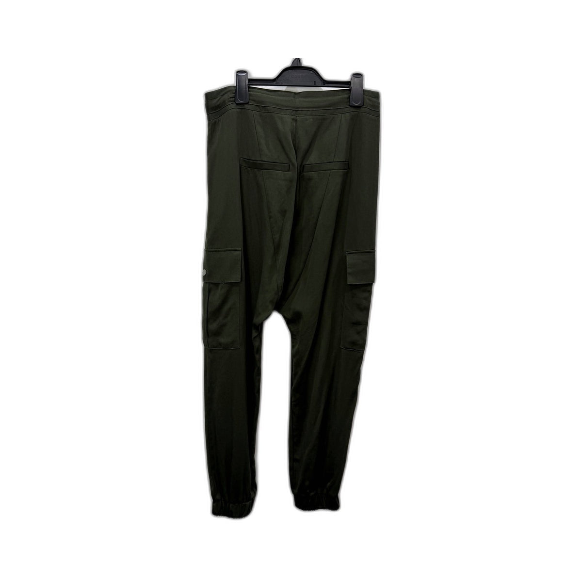 Decjuba Womens Soft Cotton Cargo Jogger Pants in Mossgreen, Size 10 NEW