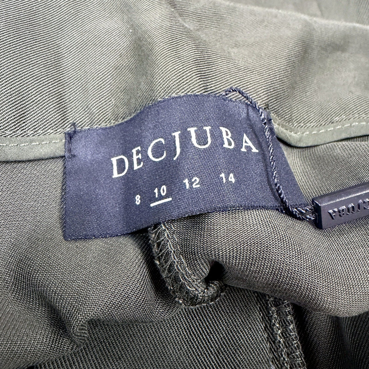 Decjuba Womens Soft Cotton Cargo Jogger Pants in Mossgreen, Size 10 NEW
