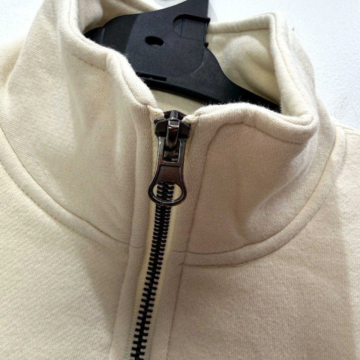 Subtitled Womens Quarter Zip Sweatshirt Beige Casual Comfortable Size XS NEW
