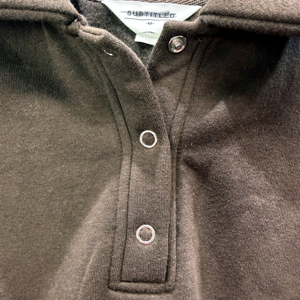 Subtitled Womens Brown Pullover Sweatshirt Casual Comfortable Cotton Blend NEW