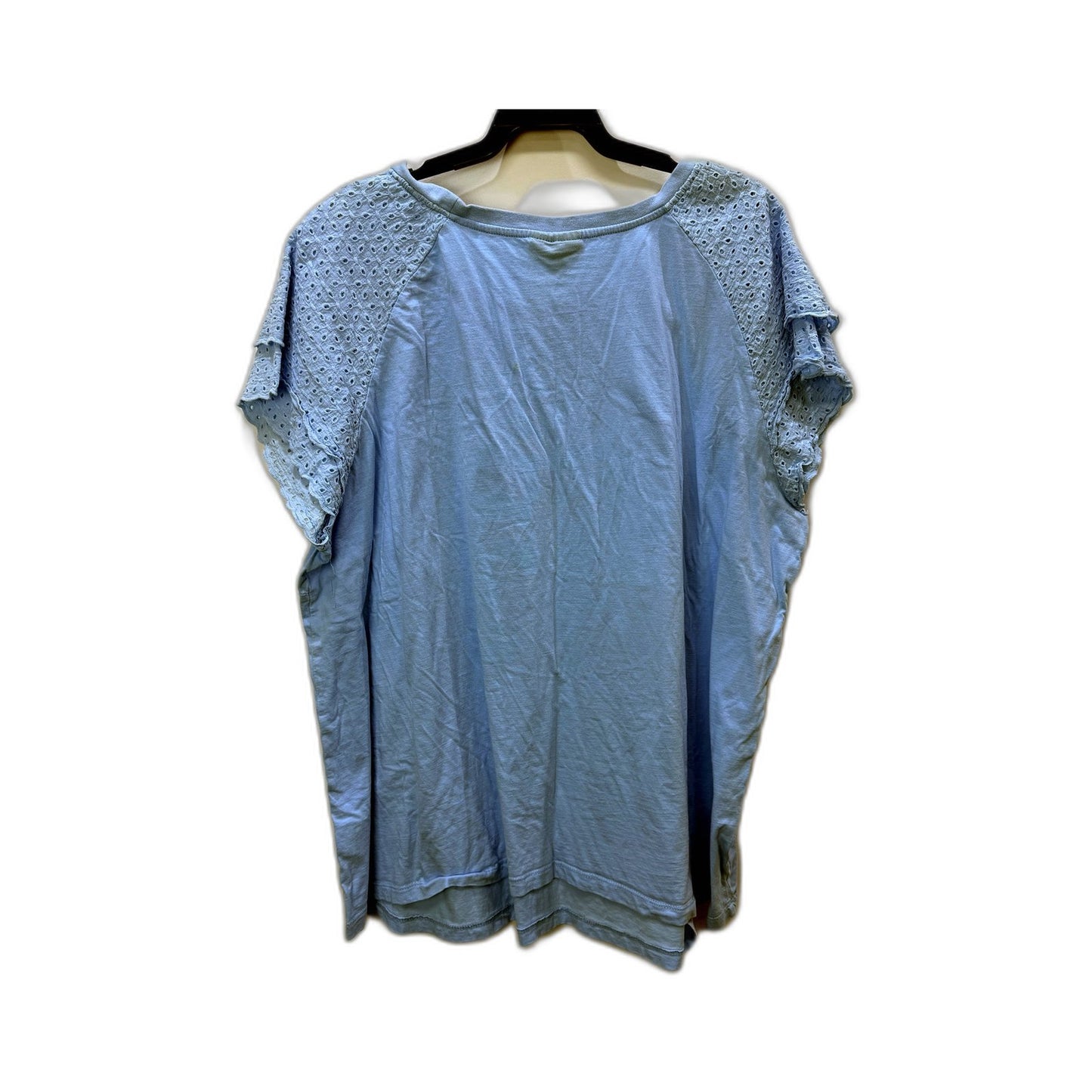 Autograph Womens T-Shirt Pullover Sweatshirt Light Blue Relaxed Fit Cotton Top