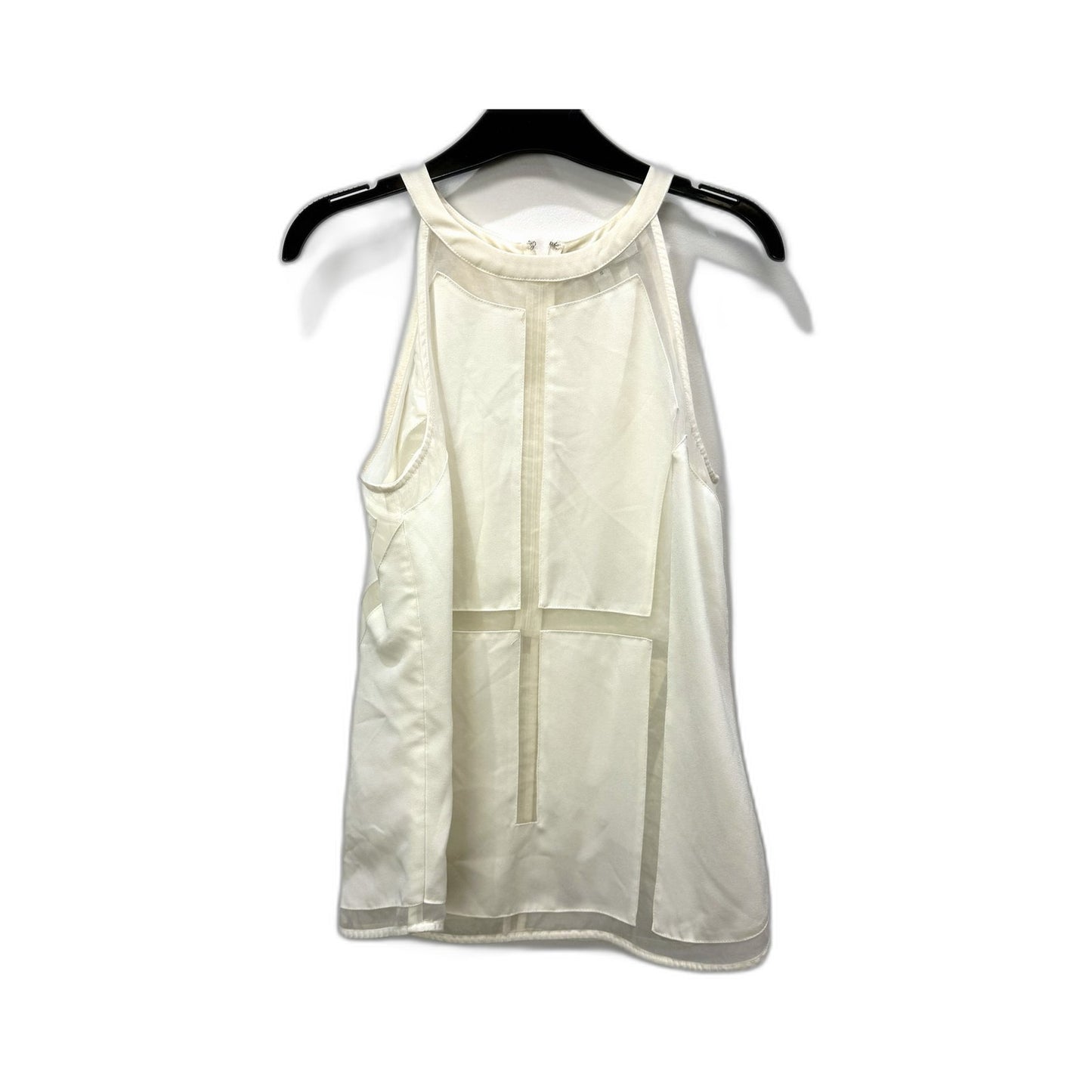Cameo Womens Sleeveless Halter Neck Zipper Ivory Top for Size S