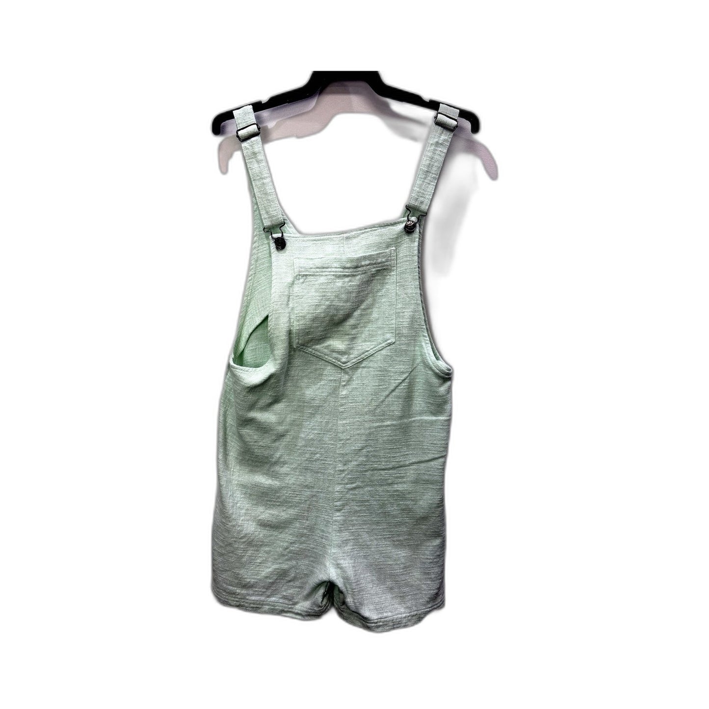 Ghanda Co Womens Casual Overalls Sage Green Relaxed Fit Adjustable Straps Size