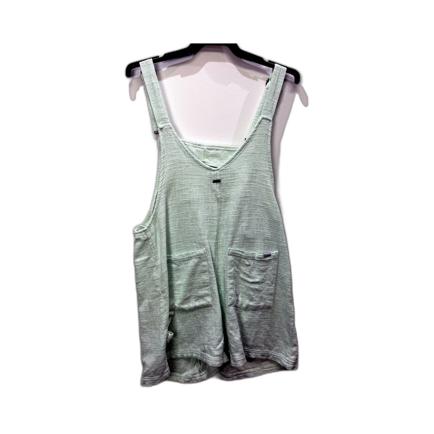 Ghanda Co Womens Casual Overalls Sage Green Relaxed Fit Adjustable Straps Size