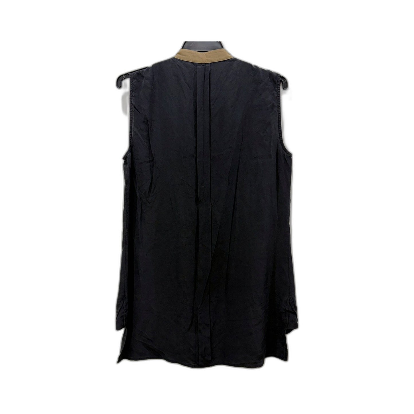 Country Road Womens Sleeveless Pleated Jacket in Black and Brown, Size S