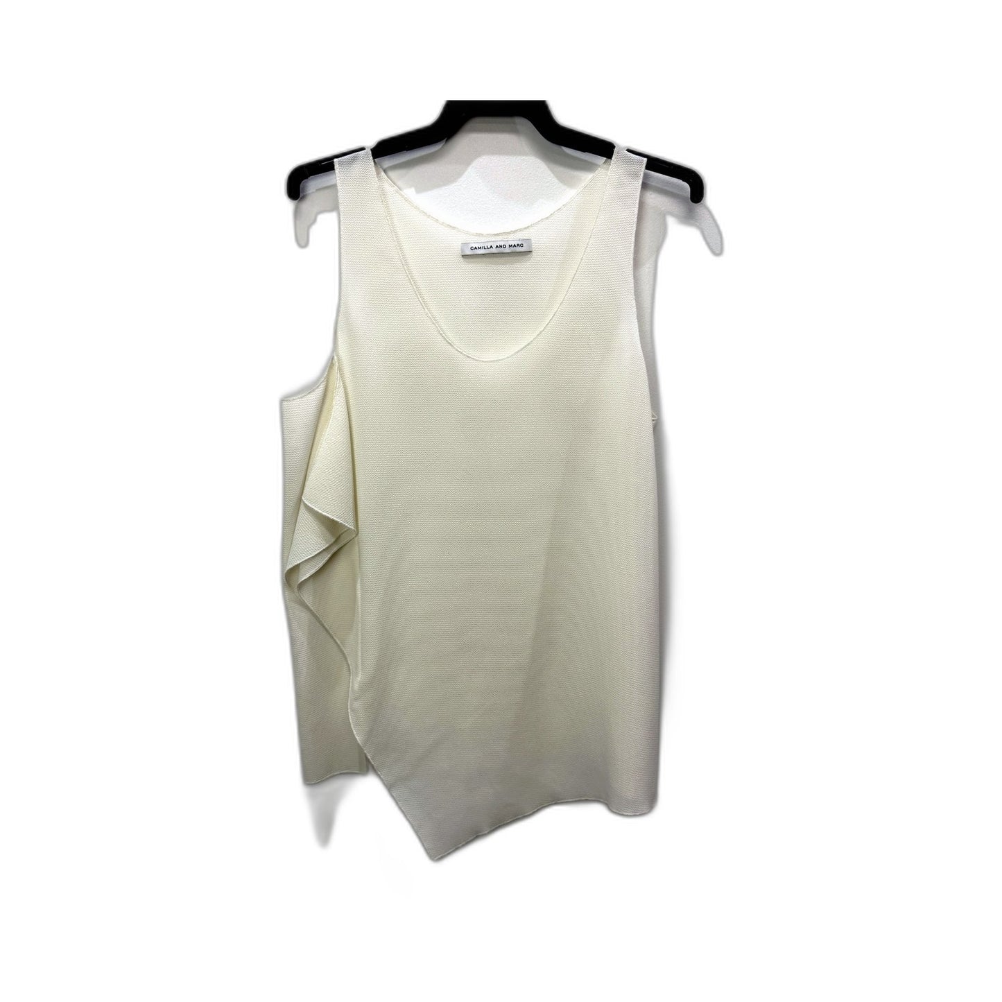 Camilla and Marc Womens Sleeveless Knit Top Ivory Comfortable Lightweight Medium