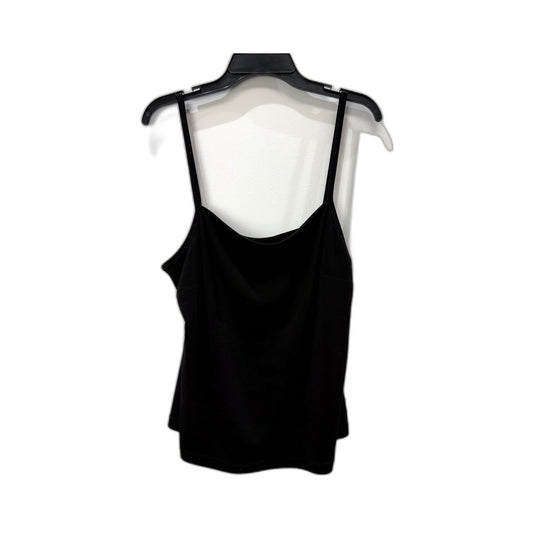Perri Cutten Womens Sleeveless Pullover Sweatshirt Scoop Neck Black Size M