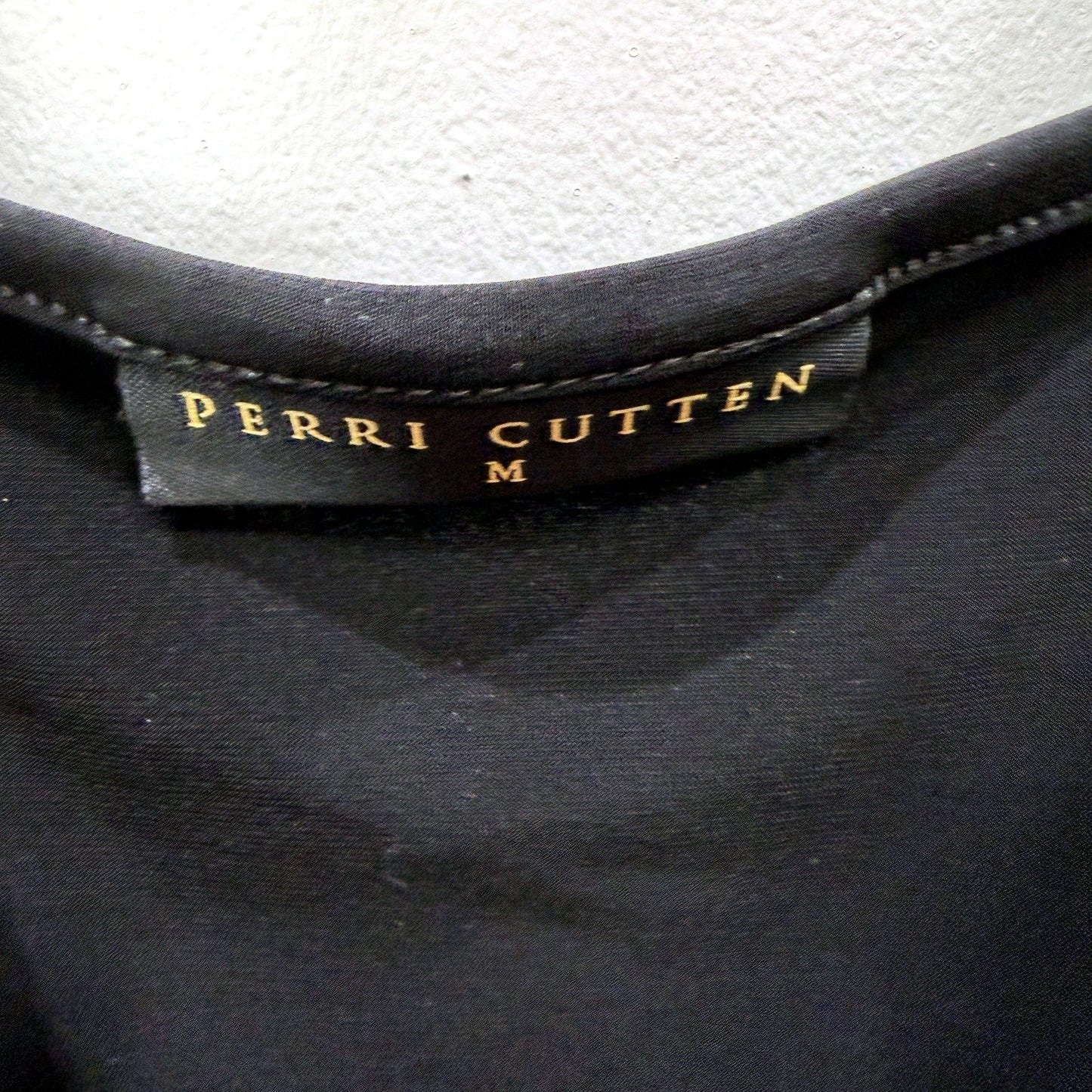 Perri Cutten Womens Sleeveless Pullover Sweatshirt Scoop Neck Black Size M
